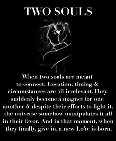 two soul's poem on black background