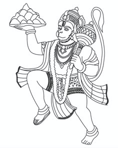 Hanumaan Jee, God Profile Picture, Lakshmi Art, God Drawings, Relationship Map, Temple Painting, Temple Drawing, Jali Design, Hanuman Hd