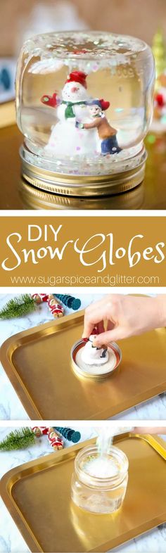 the snow globes are made out of glass and gold foil, so they can be used