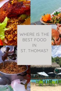 Planning a trip to the Caribbean would not be complete without a trip to St. Thomas. Aside from beaches, St. Thomas has great food and drink. Discover some of the best places to eat after you explore the island. #bestfood #Caribbean #seafood #beachbar St Thomas Virgin Islands Food, St Thomas Virgin Islands Things To Do, Trinidad Dishes, Breckenridge Colorado Winter, Bucket List Places To Travel, St. Thomas