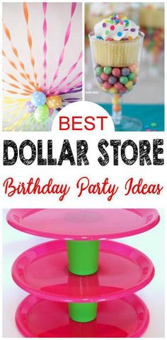 the best dollar store birthday party ideas for kids and adults to make their own cupcakes