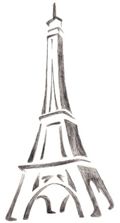 a drawing of the eiffel tower