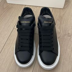 Only Worn Once - Looks Brand New, Comes With Original Box And New Shoelaces. Proof Of Purchase Authentic From Nordstrom Attached In Pictures. Size 39/9 Us Black Sneakers For Streetwear, Stylish Black Sneakers For Streetwear, Shoes Alexander Mcqueen, Mcqueen Shoes, Alexander Mcqueen Shoes, Womens Shoes Sneakers, Shoe Laces, Alexander Mcqueen, Original Box