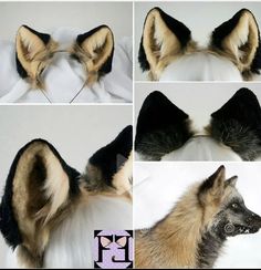 Cross fox ears headband Diy Fox Ears, Fox Ears Headband, Wolf Ears And Tail, Cross Fox, Werewolf Costume, Wolf Costume, Wolf Ears, Pet Spaces, Animal Costumes