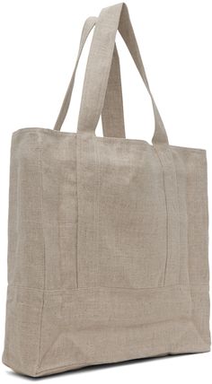 Organic cotton canvas tote in beige. · Twin carry handles · Patch pocket at face · Open throat · Twill lining · H15 x W16 x D4.5 Supplier color: Undyed Beige Cotton Bag For Errands, Beige Cotton Shoulder Bag, Beige Canvas Bags With Rolled Handles, Beige Cotton Canvas Bag For Errands, Beige Shopping Bag With Reinforced Handles, Beige Shopping Bags With Reinforced Handles, Linen Tote Canvas Bag For Shopping, Linen Canvas Tote Bag For Shopping, Linen Tote Bag For Shopping