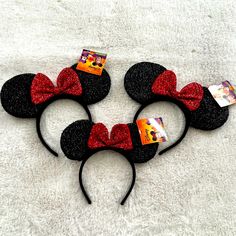 Minnie Mouse Headband Includes 3 Headband 1 Small 2 Large Mouse Headband, Disney Ears Headband, Disney Mouse Ears, Minnie Mouse Headband, Alice In Wonderland Disney, Disney Minnie Mouse Ears, Minnie Ears Headband, Minnie Mouse Ears Headband, Disney Mouse