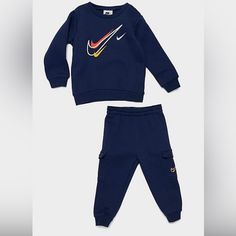 Size 12 Month New With Tags. So Cute And Cozy. Thick Material Nike Blue Outfit, Boys Nike Outfits, Nike Sets, Nike Onesie, Boys Nike Shorts, Nike Set, Cargo Jogger Pants, Nike Tracksuit, Nike Sweats