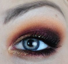 Lady Wolf Autumn Eyeshadow, Autumn Eyes, October Fest, Autumn Makeup, Fire Fairy, Billy B, Orange Eyeshadow, Simple Eye, Autumn Inspired