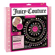 PRICES MAY VARY. JUICY COUTURE CHARMS GALORE: Girls and tweens will love this Juicy Couture girls bracelet making kit - perfect for the trendy creators out there wanting jewelry like no one else! EASY-TO-USE: With these Juicy jewelry making supplies, girls can create unique pieces so easily that everyone will think they came from a high-end boutique! And with so many puffy sticker charms for jewelry making, the possibilities are endless. EVERYTHING'S INCLUDED: This friendship bracelet making kit Juicy Couture Bracelet, Juicy Couture Charms, Puffy Stickers, Diy Charm Bracelet, Jewelry Making Kit, Bracelet Kits, Jewelry Kits, Fun Activities For Kids, Craft Set