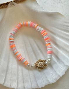 Peach Beach, Beachy Bracelets, Track Hairstyles, Clay Bracelets