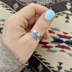 Adjustable Hand Stamped Midi Rings, Southwestern Style Adjustable Open Ring, Bohemian Adjustable Hypoallergenic Ring, Bohemian Style Adjustable Hypoallergenic Ring, Adjustable Western Style Ring, Aztec Cactus, Cactus Ring, Western Rings, Metal Stamped Jewelry