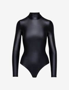 Our Matte Metallic Long Sleeve Turtleneck Bodysuit is made from a luxurious Italian microfiber blend that's breathable, machine washable, and features incredible stretch and recovery and a snap gusset. With its liquid sheen look and smooth, slick feel, it's sure to make an entrance. Product Details Luxury Italian microfiber blend (79% nylon, 21% elastane) Fit-tested by real women Durable, water-repellent fabric Firming fabric with light compression Four-way stretch and high recovery High fabric Vegas Outfits, Cold Drip, Metallic Bodysuit, Turtleneck Bodysuit, Matte Metallic, Water Repellent Fabric, Long Sleeve Turtleneck, Drip Dry, Catsuit