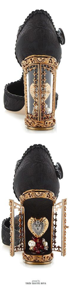 Dolce & Gabbana Black Jacquard T-Strap Mary Jane With Window Pane Pump ♔ SS 2015 ♔ Tres Haute Diva Chique Outfits, Window Pane, Dolce E Gabbana, Shoe Closet, Shoe Obsession, Dolce & Gabbana