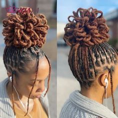 Dreadlocks Petal Styles, Up Dreads Styles For Women, Woman Dreads Styles, Dread Styles Women Wedding, Locs With Petals, Bun Hairstyles With Locs, Dreadlock Petal Bun, How To Style Locs For Wedding, Loc Petal Bun On Short Locs