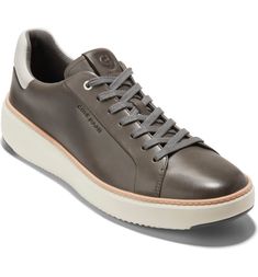 Cole Haan GrandPro Topspin Sneaker (Men) | Nordstrom Low-top Moisture-wicking Sneakers With Engineered Mesh, Masculine Low-top Sneakers With Rubber Sole, Cole Haan Zerogrand Mens Outfit, Mens Business, Cole Haan Men, Men’s Black Unlined Leather Sneakers Size 11 1/2, Sneaker Men, Cole Haan, Leather Sneakers