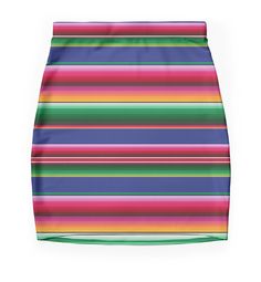 Super stretchy and durable polyester mini skirt. Vibrant, high-quality sublimation print across the front and back. Size range XXS-2XL. Fitted Multicolor Skort, Multicolor Stretch Mini Skort, Mexican Mini Skirts, Mexican Sarape, Retro Multicolor Fitted Mini Skirt, Mexican Serapes, Skirts For Sale, Sublimation Printing, Multi Color