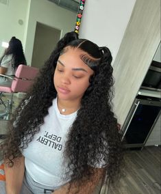 Frontal Deep Wave Hairstyles, First Day Of School Hairstyles, Messy Braided Hairstyles, Wave Hairstyles, Deep Wave Wig, Weave Hairstyles Braided, Sleek Ponytail Hairstyles, Lace Fronts