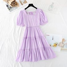 Style: commuting Size: s, m, l Color: purple, white Wind Skirt, Doll Skirt, Purple L, Retro Skirt, Guest Attire, Cute Simple Outfits, Mesh Dress, Simple Outfits, Long Skirt