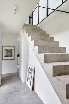 the stairs in this house are made of concrete