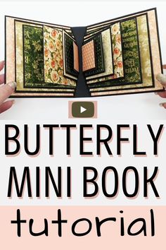 the butterfly mini book is open to show it's pages