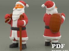 an image of santa claus papercrafting for the 3d modeler's life