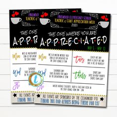 two printable teacher appreciation cards for teachers