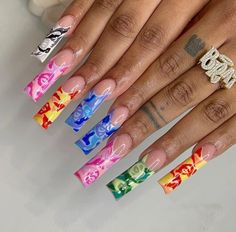 Street Wear Nails, Xxl Nail Designs, Poppin Nails, Minimal Instagram, Bape Camo, Abstract Nail