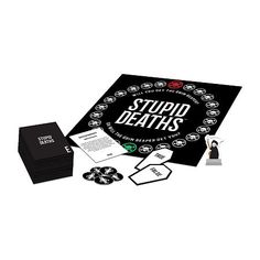 Stupid deaths is the frightfully funny game where you might die laughing! It turns out charles darwin was right about only the fittest surviving. Many people die in utterly ridiculous ways, and this game celebrates the stupidest deaths over the centuries while challenging players to identify myth versus fact. In this hilarious party game, players work to beat the grim reaper before the grim reaper beats them. Stupid deaths is the game of dark fun, where players who are dead right win! Recommende Kids Toy Chest, Darwin Awards, The Grim Reaper, Dark Sense Of Humor, Funny Game, Game Prices, Adult Party Games, Charles Darwin, Game Board