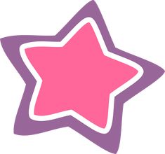 a pink star on a white background