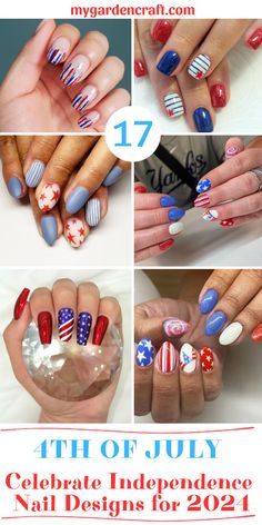 Get ready for the 4th of July with these 17 must-see acrylic nail designs for 2024. Whether you prefer subtle elegance or bold statements, these nail art ideas will elevate your festive look and show off your patriotic pride. Statement Nail, Manicure Inspiration, Seasonal Nails