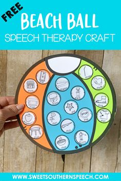 the beach ball speech therapy craft is an easy and fun way to practice speech skills