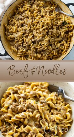 beef and noodles made with ground beef and smothered in a brown gravy Easy Beef And Noodles Recipe, Ground Beef And Noodles, Beef And Noodles Recipe, Brown Gravy Recipe, Egg Noodle Recipes, Beef Pasta Recipes, Noodle Recipes Easy, Beef Pasta, Buttered Noodles