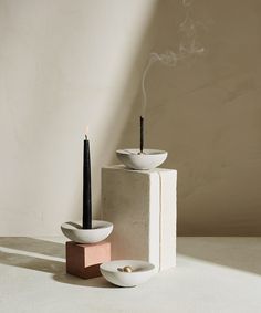 A design inspired by meditative rituals. Drawing on the smooth but dramatic curves of the vortex, this versatile candlestick holder and incense burner can be used in combination, or as two separate objects. Realized in cast concrete and solid brass. Designed by Brooklyn-based studio, Light + Ladder. Produced by a family-run, zero-waste facility in California. Slowdown Studio, Incense Holders, Oval Mirror, Holiday Wishes, Incense Sticks, Incense Holder, Incense Burner, Candlestick Holders, 인테리어 디자인