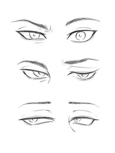 the different types of eyes drawn in pencil