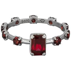 14k gold ring with garnets Weight: 1.4 g. Set with garnet, color - red emerald cut, aprx 0.80 ct. in total (6x4 mm) Clarity: Transparent with inclusions Surrounding stones - garnets, round cut, red color, transparent, 9 pieces x 0.08 - 0.72 ct total Red Gemstone Ring, Garnet Color, Gold Flower Ring, Open Heart Necklace, Gold Heart Ring, Asscher Cut Diamond, Gold Cushions, Red Gemstones, Garnet Ring