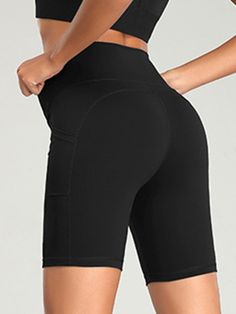 Sizing: True to size
Material composition: 12% Elastane/Spandex, 88% Nylon/Polyamide
Material: Polyester
Pattern: Self design
Season: Spring-Summer
Style: Sports
Weight: 150 g

Keep your bum looking its best and stay confident as you sweat in high-waisted bike shorts made from lightly compressive, figure-sculpting fabric with a side pocket.
 
Size Chart(inch)



Size
US
UK
Pants length
Waist


S
2-4
6-8
15
11


M
4-6
8-10
16
11


L
6-8
10-12
16
12


XL
10-12
14-16
17
12


2XL
12-14
16-18
17 Bike Shorts Women, Pocket Bike, Sports Shorts Women, Pleated Maxi Skirt, Cycling Shorts, Yoga Shorts, Inspiration Mode, Wide Waistband, Bike Shorts