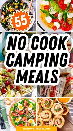 no cook camping meals with the title overlay