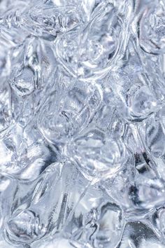 many ice cubes are shown in this close up photo, as if they were frozen