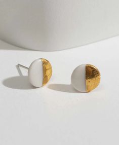 Sweet Ceramic Studs – Noonday Collection Ribbon Sandals, Noonday Collection, Book Candle, Circle Studs, Gold Dipped, Everyday Earrings, Sandals For Sale, Metal Style, Gold Paint