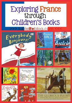 an image of children's books with the title exploring france through children's books