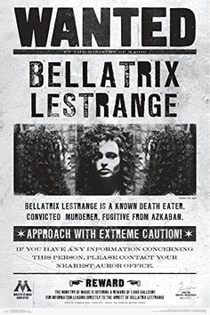 a wanted poster for the release of an upcoming album, called bellatrix esttrange