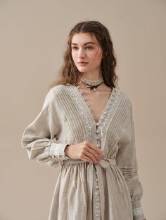 Style Analysis, Linen Fashion, Beige Dress, Dress Beige, Linens And Lace, Beige Dresses, Dress Cocktail, Cotton Midi Dress, Embellished Dress