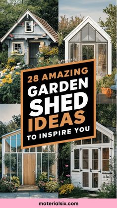 28 amazing garden shed ideas to inspire you. Cottage Garden Sheds, Yard Sheds, Farmhouse Flair, Cozy Backyard, Efficient Storage