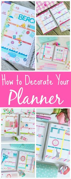 how to decorate your planner with pictures and text