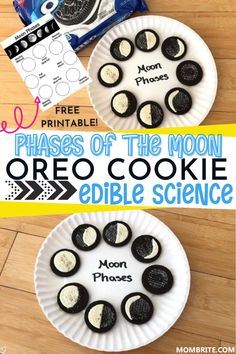 the phases of the moon oreo cookie edible science project for kids to learn how to make