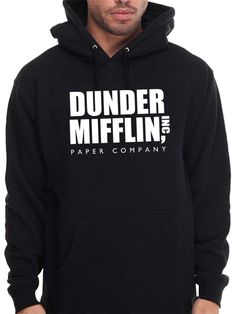 Dunder Mifflin paper company- hooded sweatshirt- from The Office. Supplying all your paper and paper related needs. Funny original hoodie ! High quality hoodie. Design: White screen print on Black hoodie                White/Black print on White/Black Tee Check photos for product info and size description. Cotton Hoodie With Graphic Print For Fan Merchandise, Cotton Graphic Print Hoodie For Fan Merchandise, Cotton Graphic Print Hoodie For Fans, Cotton Sweatshirt With Drawstring Hood For Fans, Fan Merchandise Cotton Hoodie Sweatshirt, Cotton Fan Merchandise Hoodie Sweatshirt, Cotton Hoodie With Drawstring Hood For Fan Merchandise, Office Logo, White Screen