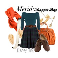 "Merida- Dapper Day" by shannazz on Polyvore Merida Dapper Day, Merida Aesthetic Outfit, Modern Merida Outfit, Merida Brave Outfit, Merida Outfit, Merida Brave Modern Outfit, Disney Cute, Dapper Day Outfits, Disney Dapper Day