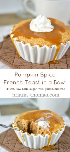 pumpkin spice french toast in a bowl