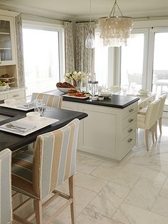 the kitchen is clean and ready to be used for dinner or other entertaining occasions