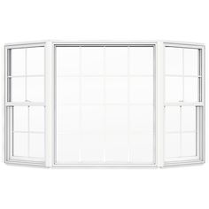 an open white window on a white background